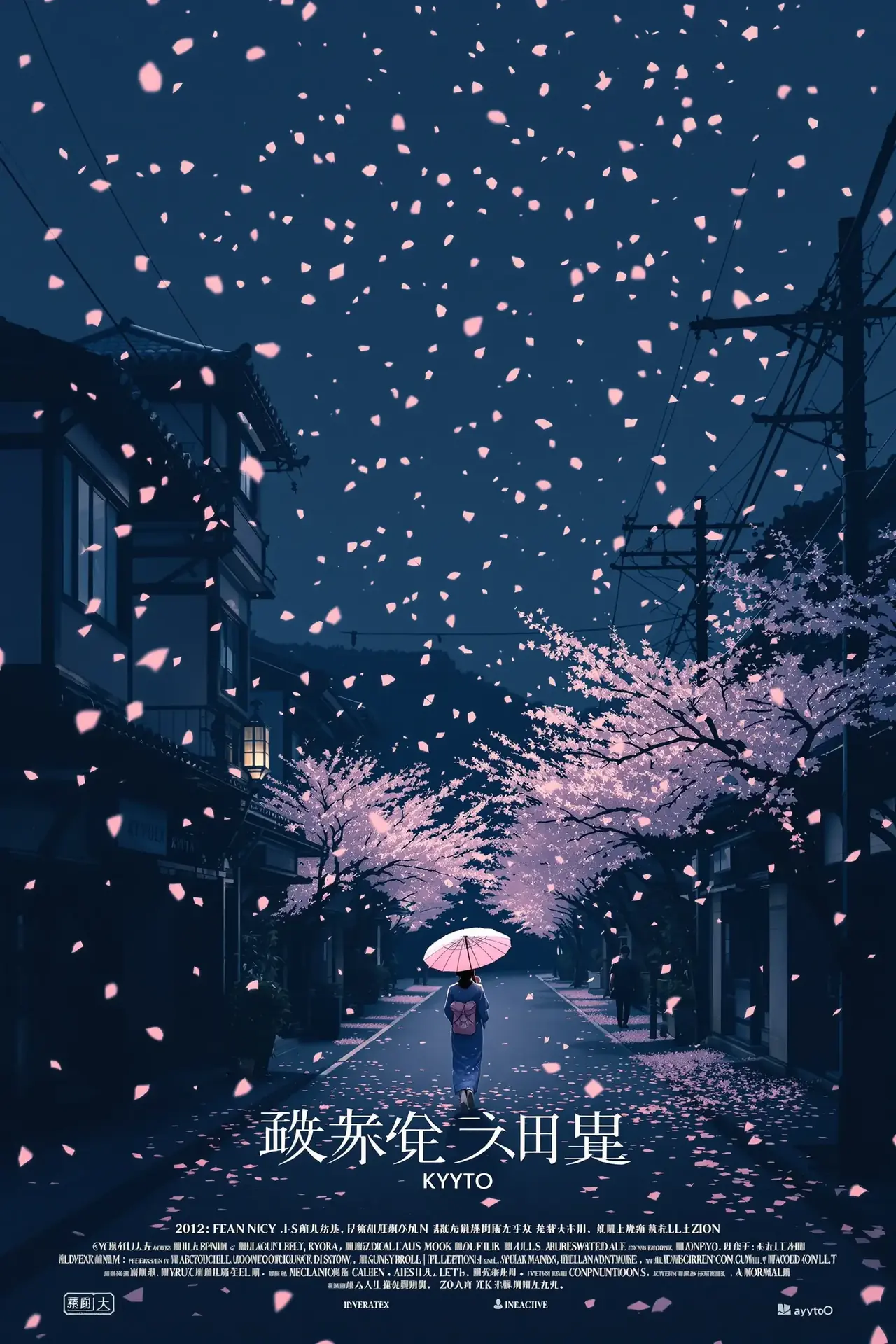 樱花落尽时 日本电影海报